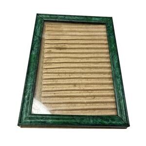 Vintage Small Photo Frame 4x6 Marbled Green Metal